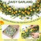 Daisy Garland for Mantle, 6Ft Artificial Spring Garland for Table Centerpiece All Year Round Home Decor,Gorgeous Summer Garland for Indoor Outdoor Farmhouse Wedding Arch Porch Staircase Floral Decor.